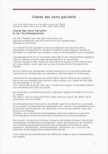 Charte Soins palliatifs