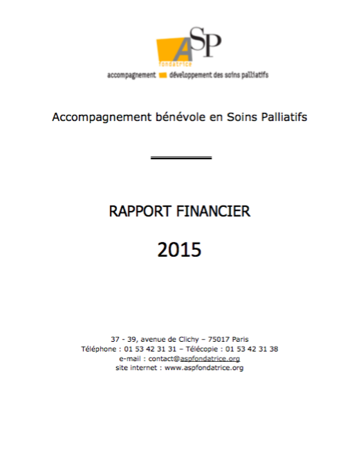 Rapport financier 2015