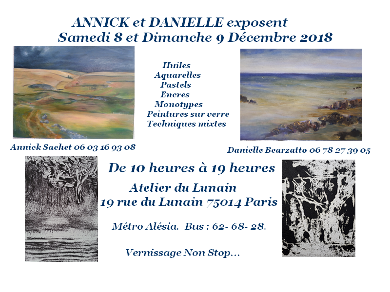 Exposition de peintures le 8 et 9 décembre